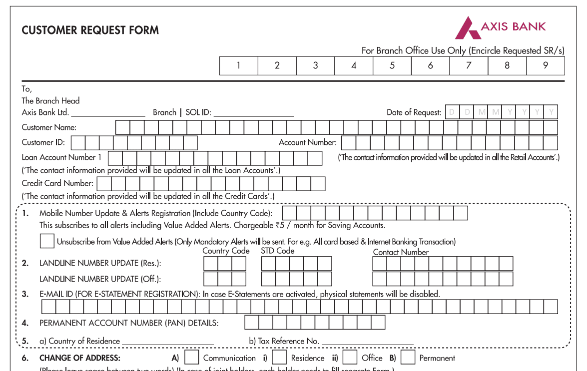 2 Ways To Register Change Mobile Number In Axis Bank