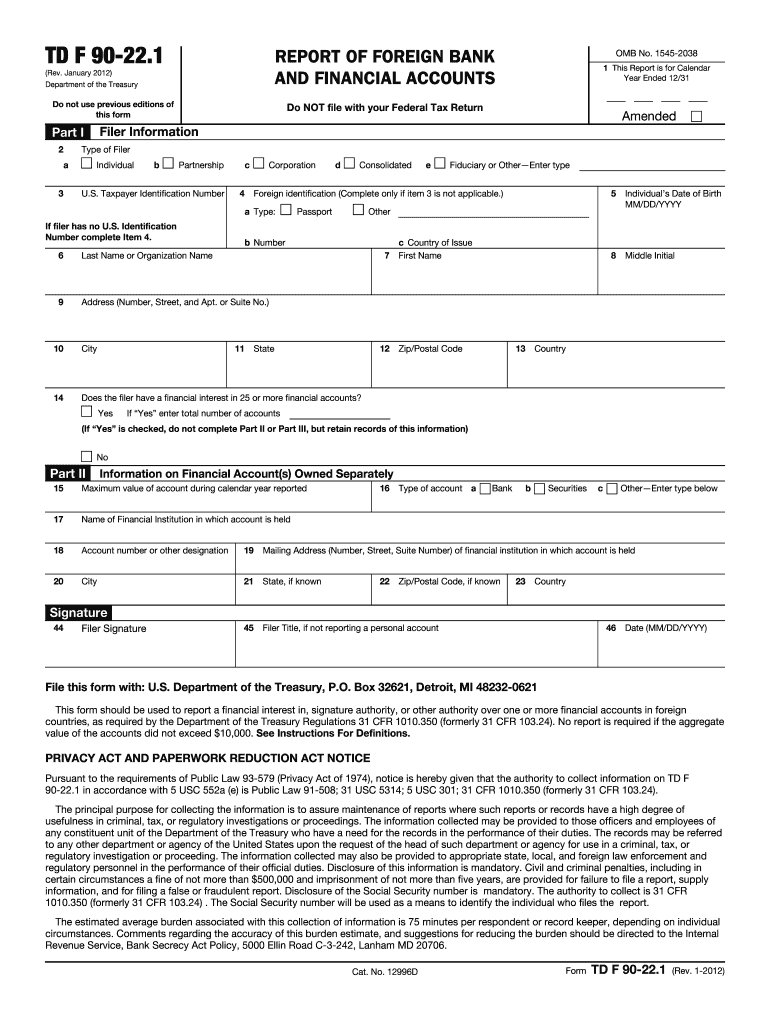 2012 2021 Form IRS TD F 90 22 1 Fill Online Printable Fillable Blank