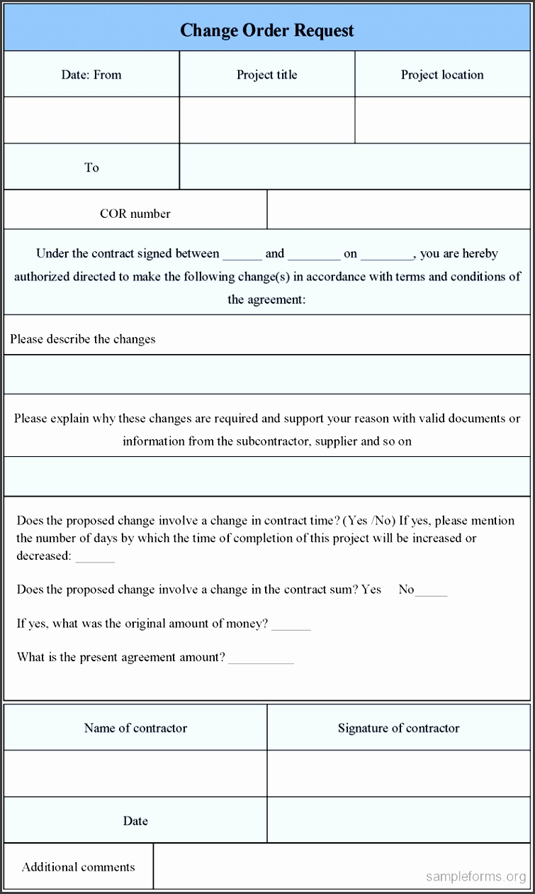 5 Itil Change Request Form Template SampleTemplatess SampleTemplatess