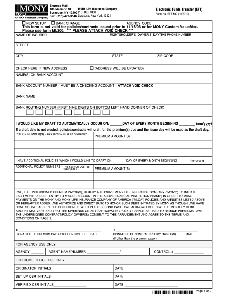 Axa Equitable Forms Printable Fill Out And Sign Printable PDF