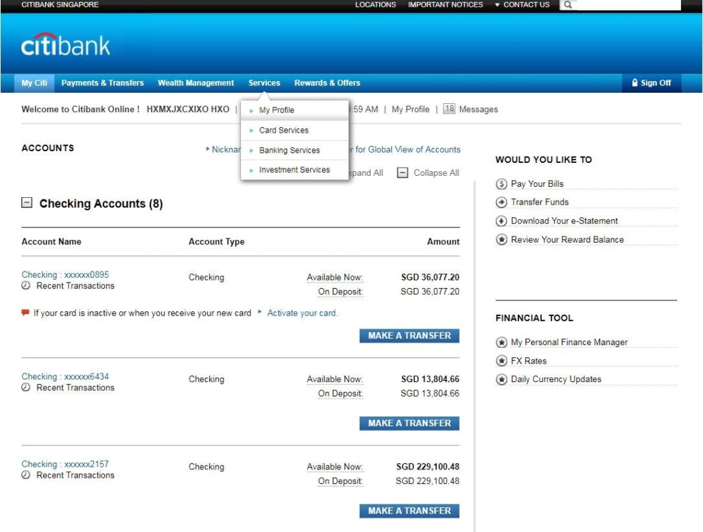 Change Of Address Contact Details Online Form Citibank Singapore