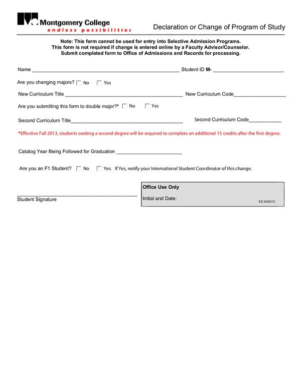 Fill Free Fillable Forms Montgomery College
