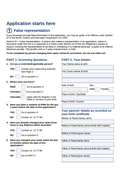 FREE 30 Name Change Forms In PDF MS Word