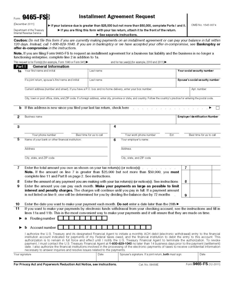 Irs Name Change Letter Sample Irs Form 9465 Fillable Tax Hacks 2015 