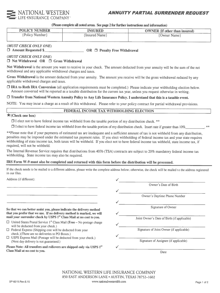 National Western Life Insurance Company Change Of Beneficiary Form