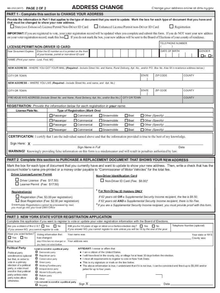 Nys Dmv Form Mv 232 Fill Out And Sign Printable PDF Template SignNow